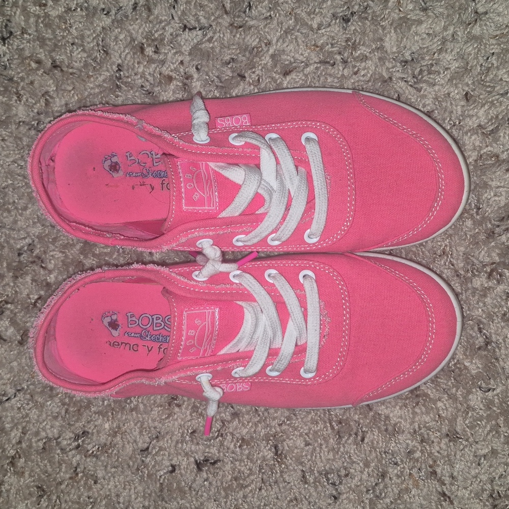 Bobs From Skechers Bright Pink Sneakers Size 6.5 Women